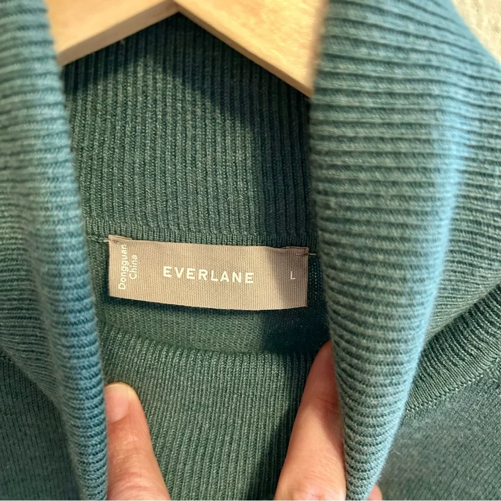 Everlane Turtleneck Short Sleeve Sweater in wool cotton blend size L - Picture 4 of 7